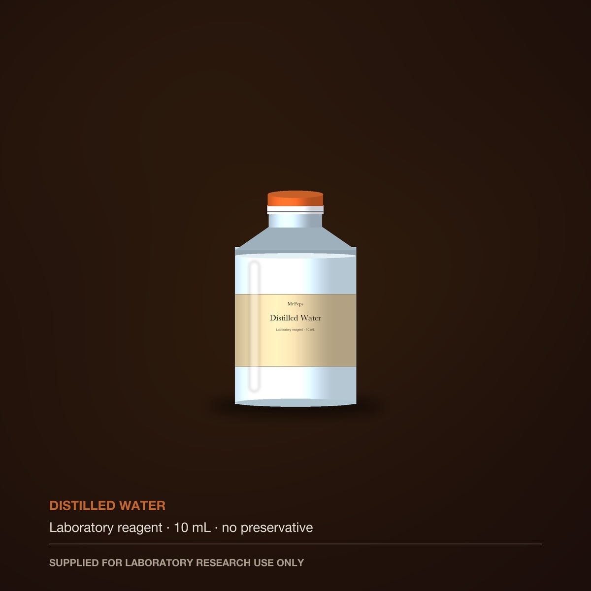 Distilled water, single vial