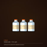 Distilled water, three vials — view 2