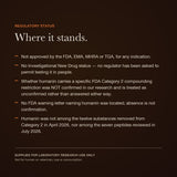 Humanin regulatory status — view 6