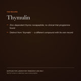 Thymulin: the research and regulatory record — view 4